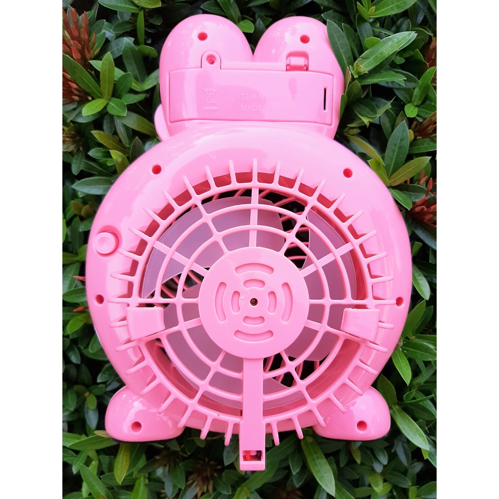 Quạt Sạc Mini Tích Điện Cầm Tay Hình THỎ Cổng Sạc USB Siêu Mát.