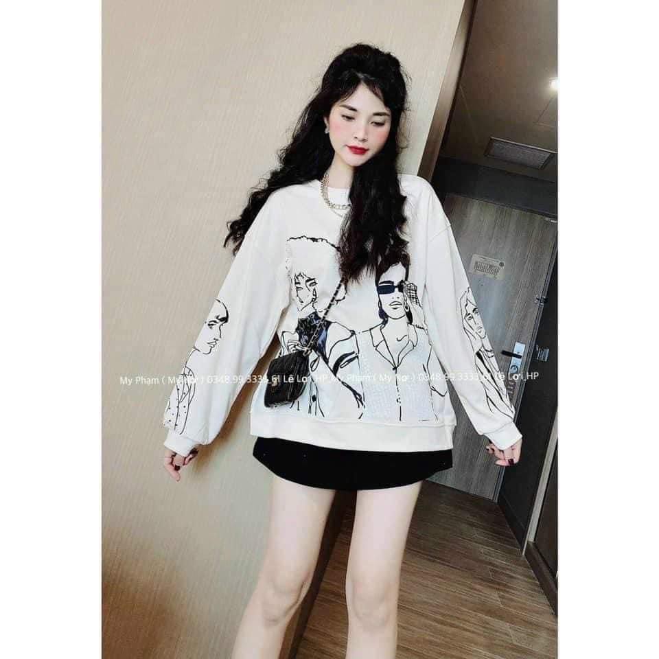 Áo Sweater Nỉ Bông In Thu Đông Ulzzang Unisex Form Rộng | BigBuy360 - bigbuy360.vn