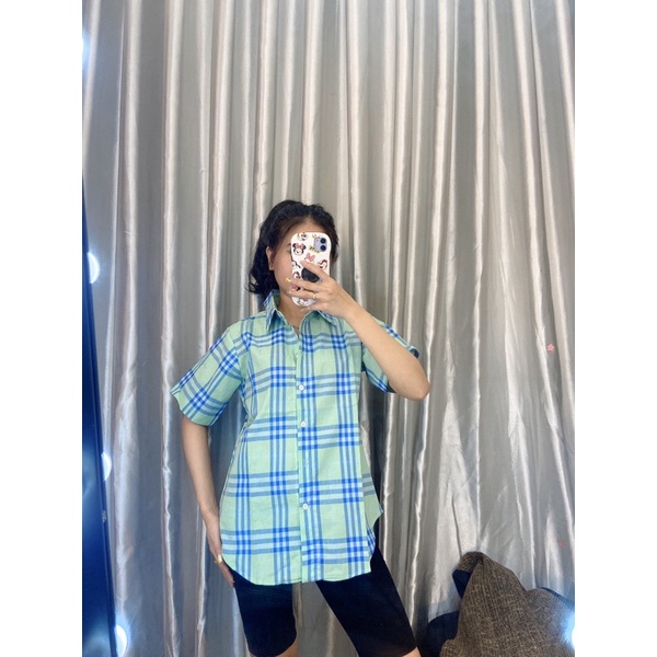 Áo sơ mi from rộng giấu quần siêu hot nhà e_Ảnh thật 100%