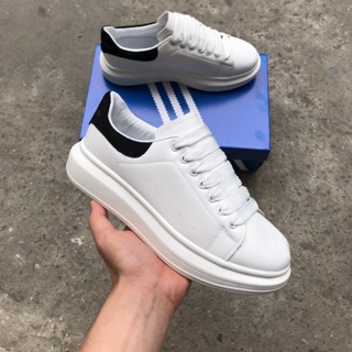 [Tặng kèm hộp] giày thể thao sneaker mcqueen gót nhung đen