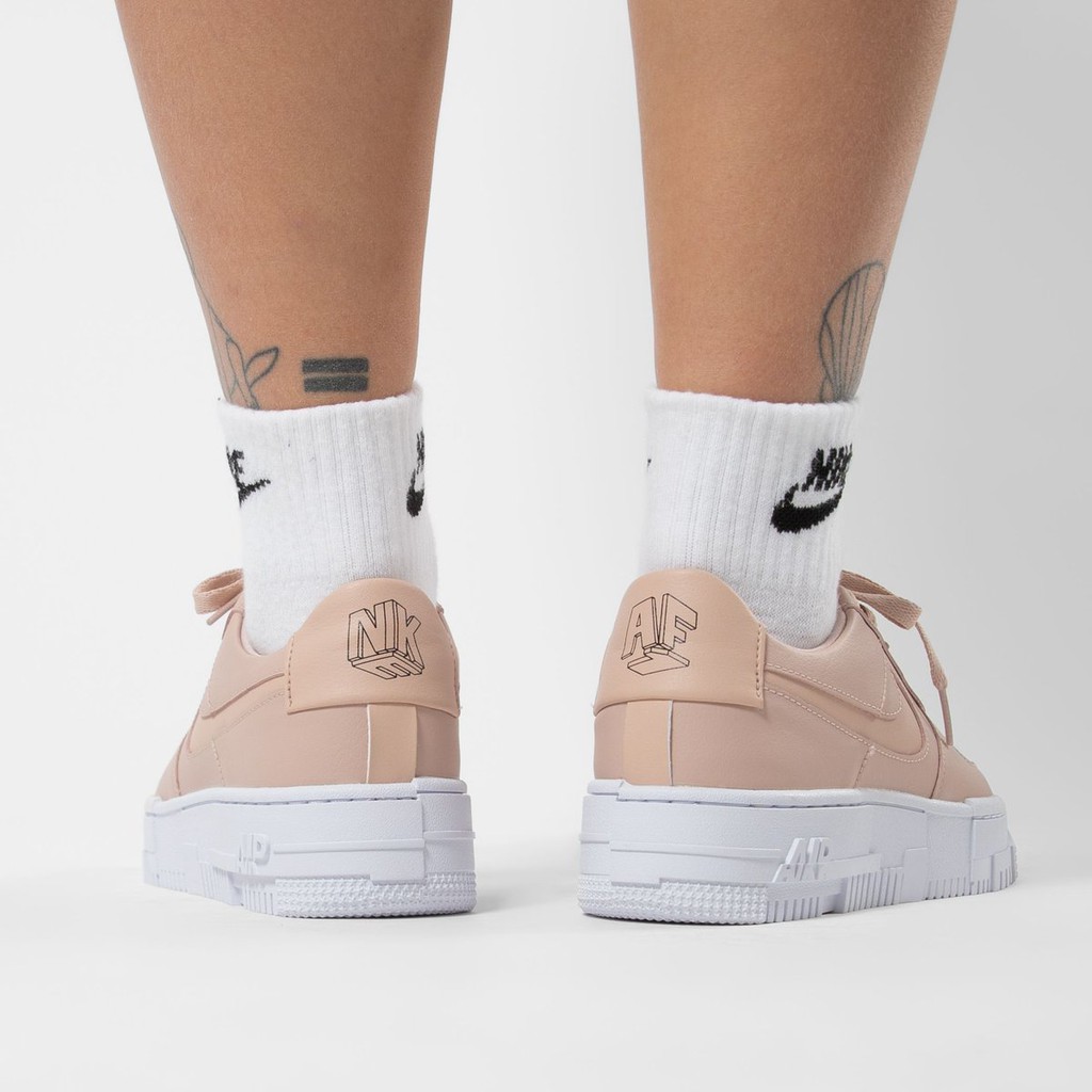 (AUTHENTIC 100%) Giày Sneaker Thể Thao NIKE Wmns Air Force 1 'Pixel Particle Beige' CK6649-200 Chính Hãng 100%