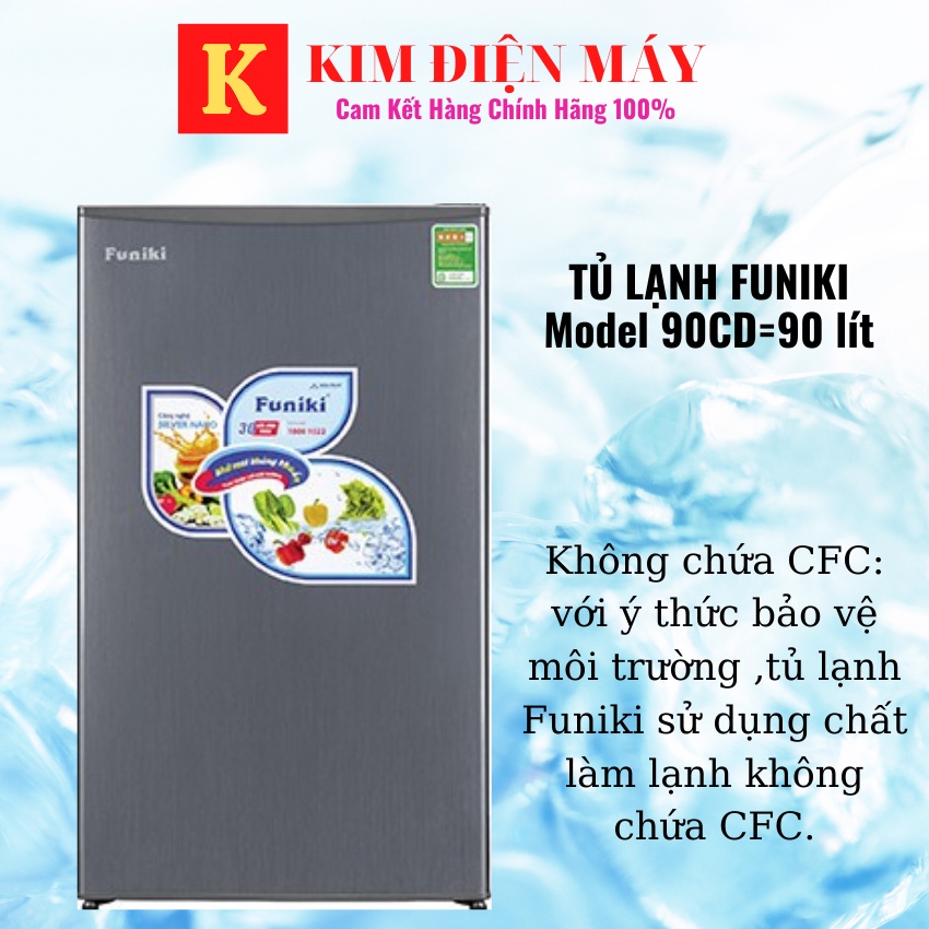 Tủ lạnh FUNIKI FR 91CD-dung tích 90 lít tiết kiệm điện-bảo hành 24 tháng toàn quốc