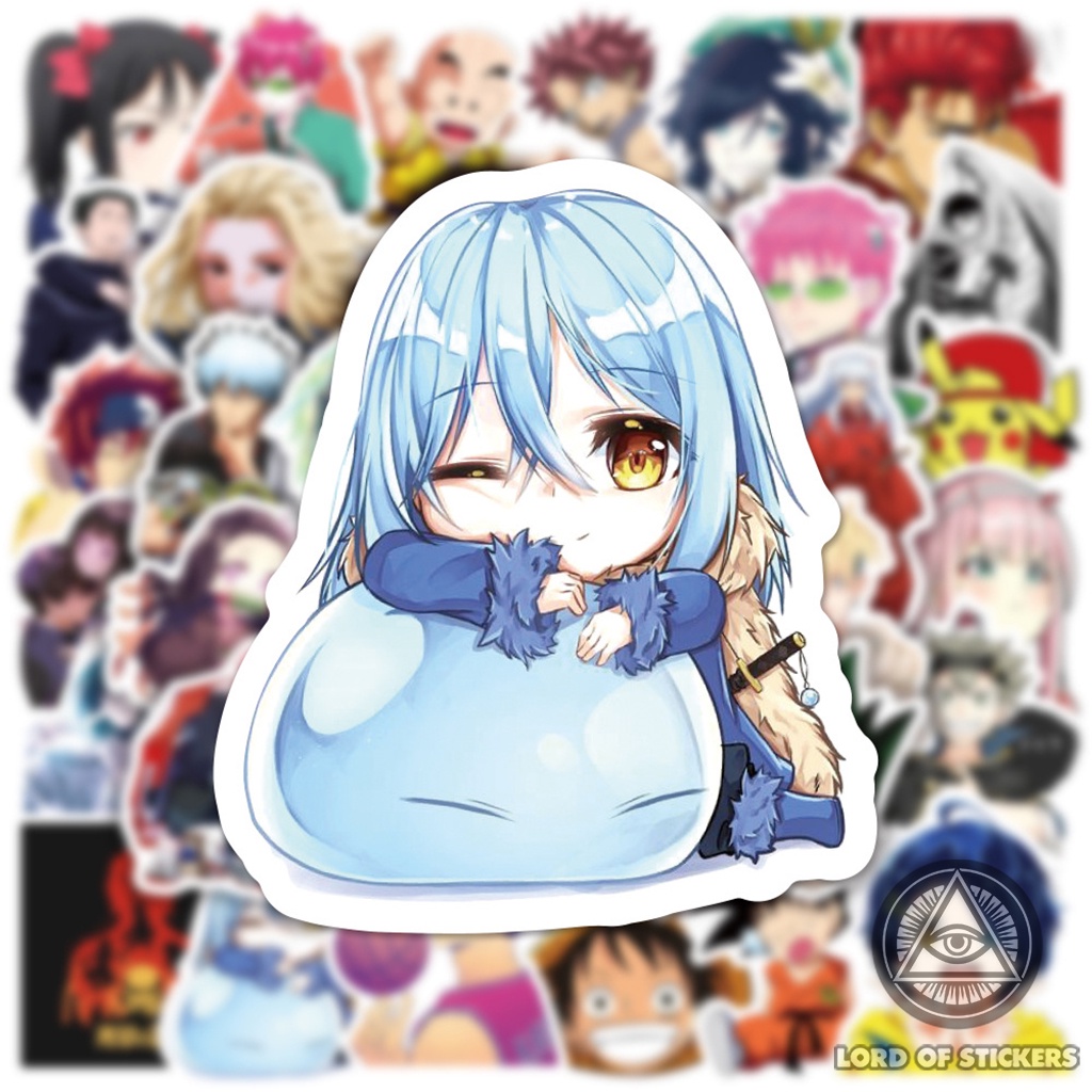 Set 100 Nhãn Dán Hình Nhân Vật Truyện Tranh Anime Manga Sticker Chống Thấm Nước Trang Trí Mũ Bảo Hiểm, Laptop, Vali, Sổ