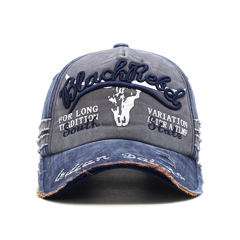 Customized vintage style embroidered cap for spring summer