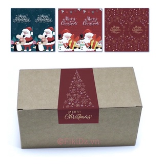 [5x10] Set 30 tem dán decal sticker mix Noel & Happy New Year nhỏ