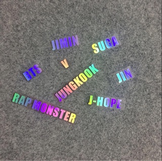 Hologram Sticker BTS miếng dán phản quang