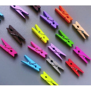 Kẹp Gỗ Treo Ảnh Tiện Lợi Nhiều Màu H058