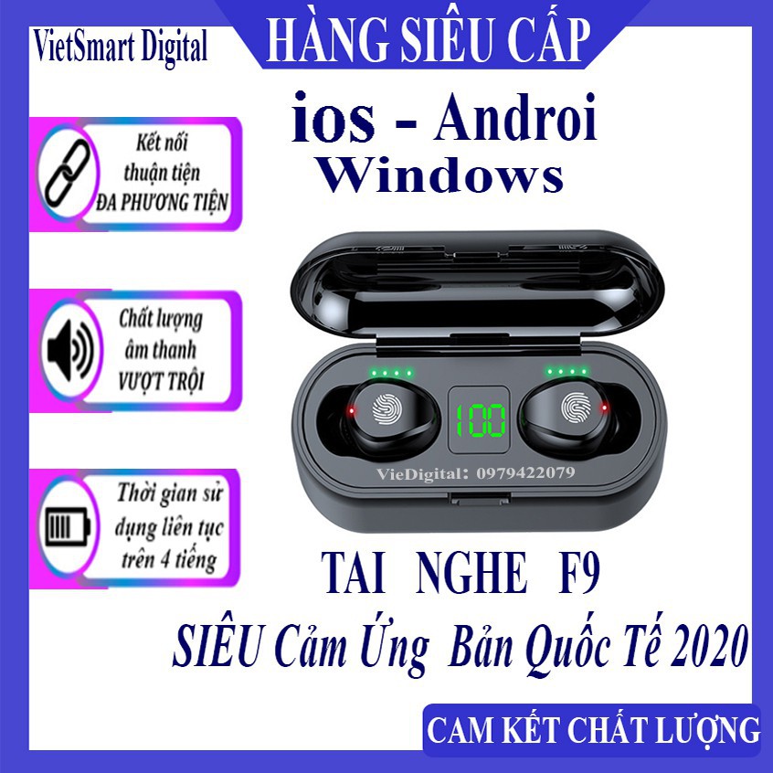 Tai nghe Bluetooth Amoi F95 Pro Bluetooth 5.0 phiên bản cảm ứng, chống nước, pin trâu - DTpro | BigBuy360 - bigbuy360.vn