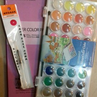 Combo sổ vẽ + màu nước Simbalion+ cọ nước