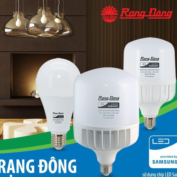 [CHÍNH HÃNG] Bóng đèn LED 30W, 20W,15W Rạng Đông chip LED SAMSUNG cao cấp