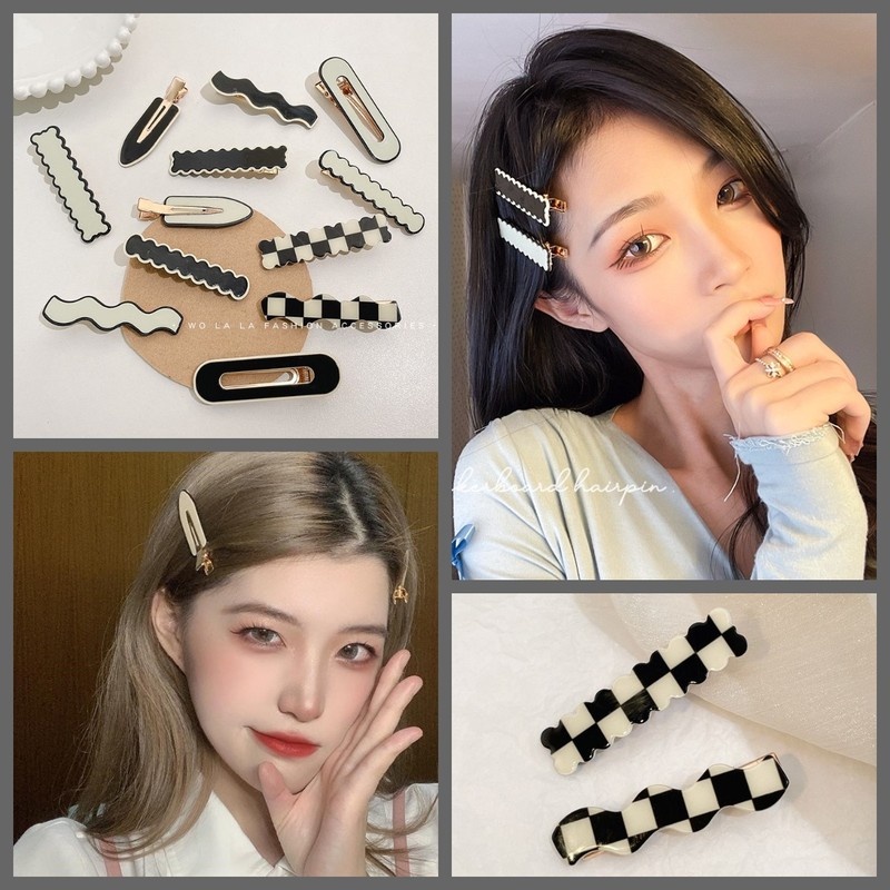 Kẹp Tóc Bằng Nhựa Acrylic Thiết Kế Đơn Giản Thời Trang Hàn Quốc Cho Nữ