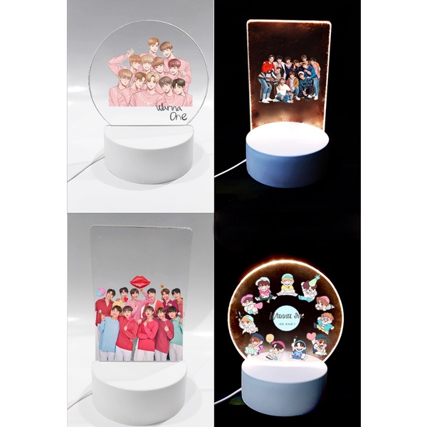 Đèn Led 3D twice wanna one exo DLI17 Đèn Ngủ 3D Sáng Tạo cute dễ thương