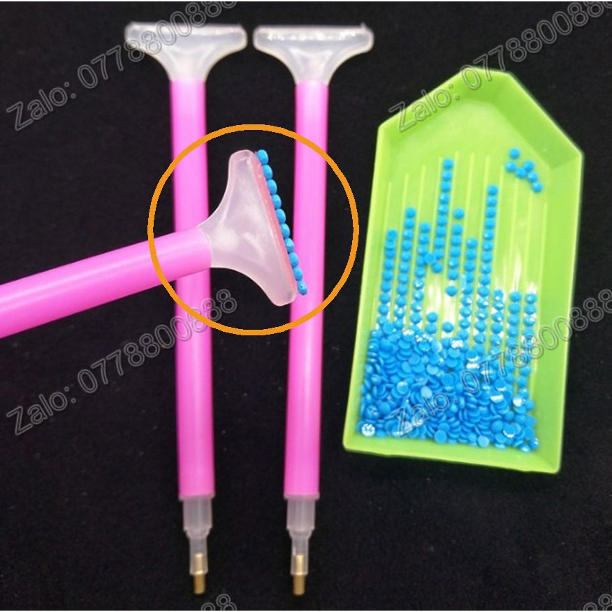4 Bút 2 đầu chấm đá 9 hạt tranh đá,trang trí móng tay, gắn hạt ốp lưng điện thoại