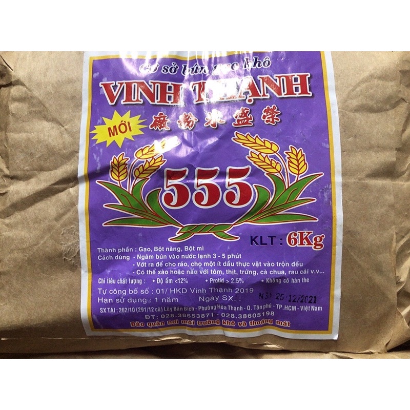 01 Cây Bún Khô Vinh Thạnh 555 6kg