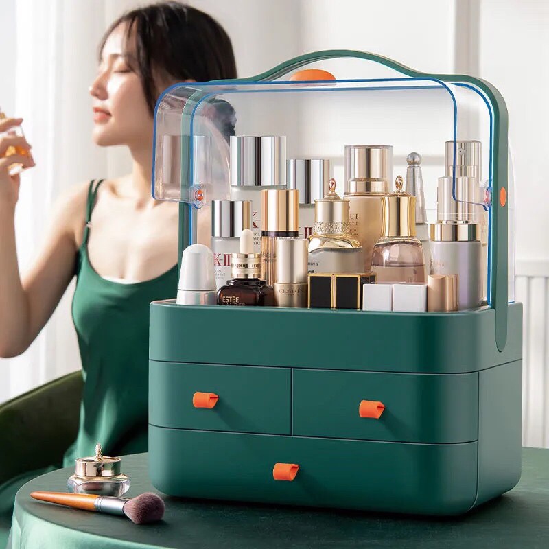 Hộp đựng đồ trang điểm - Đồ trang sức có quai sách . tiện dụng