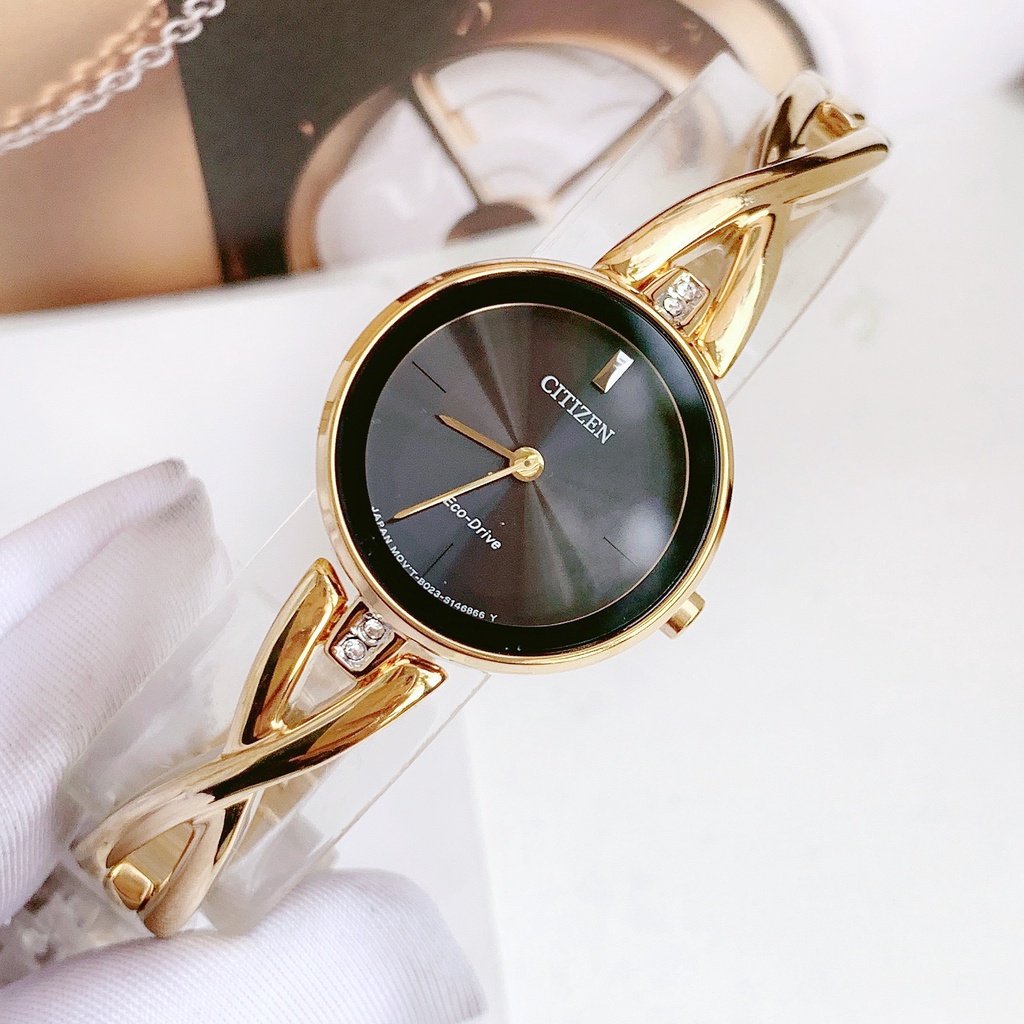 Đồng hồ nữ dây thép Citizen Eco drive EX1422 54E