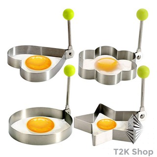Khuôn chiên trứng tạo hình inox chiên trứng , bánh rán set 4 cái - T2K Shop