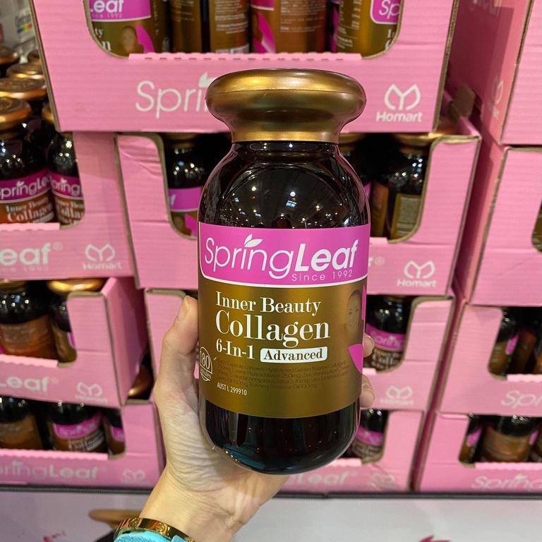 Viên uống Collagen 6 in 1 Spring Leaf Inner Beauty của Úc