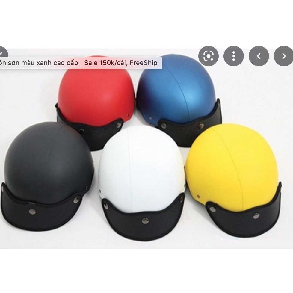 Mũ nửa đầu 1/2 sơn có LỖ thông gió mũ bảo hiểm đi xe máy