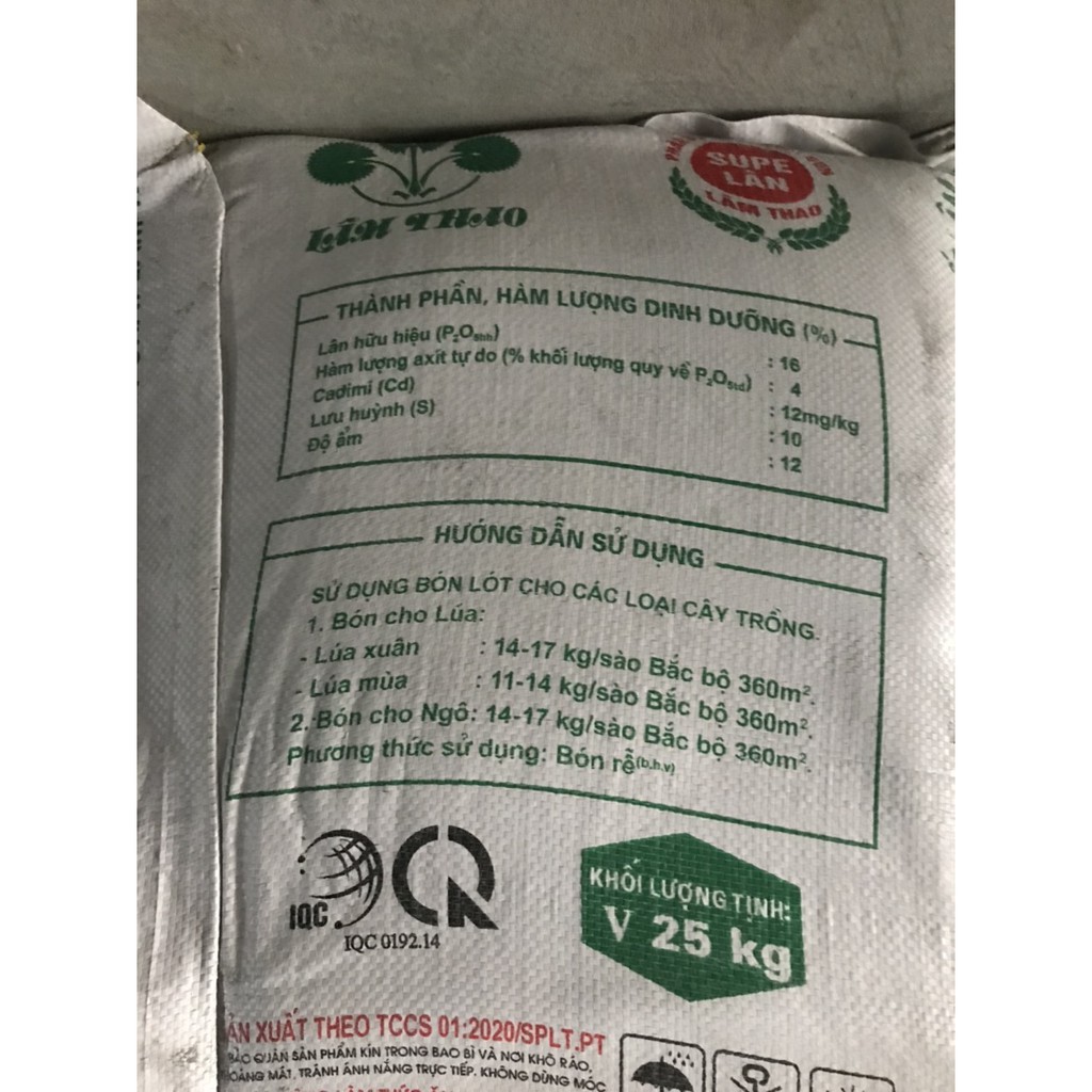 Túi 2kg - Phân bón Supe Lân Lâm Thao