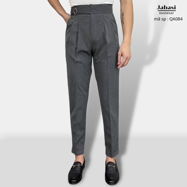 Quần âu cạp cao công sở Jabasi menwear mã sp QA084 kiểu dáng hàn thiết kế trẻ trung tôn dáng chất liệu vải đẹp co giãn
