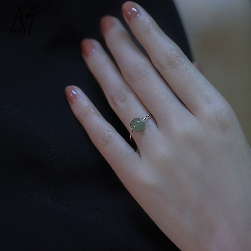 Nhẫn Ngọc Bích Hetian X1027 Có Thể Điều Chỉnh Dành Cho Nữ