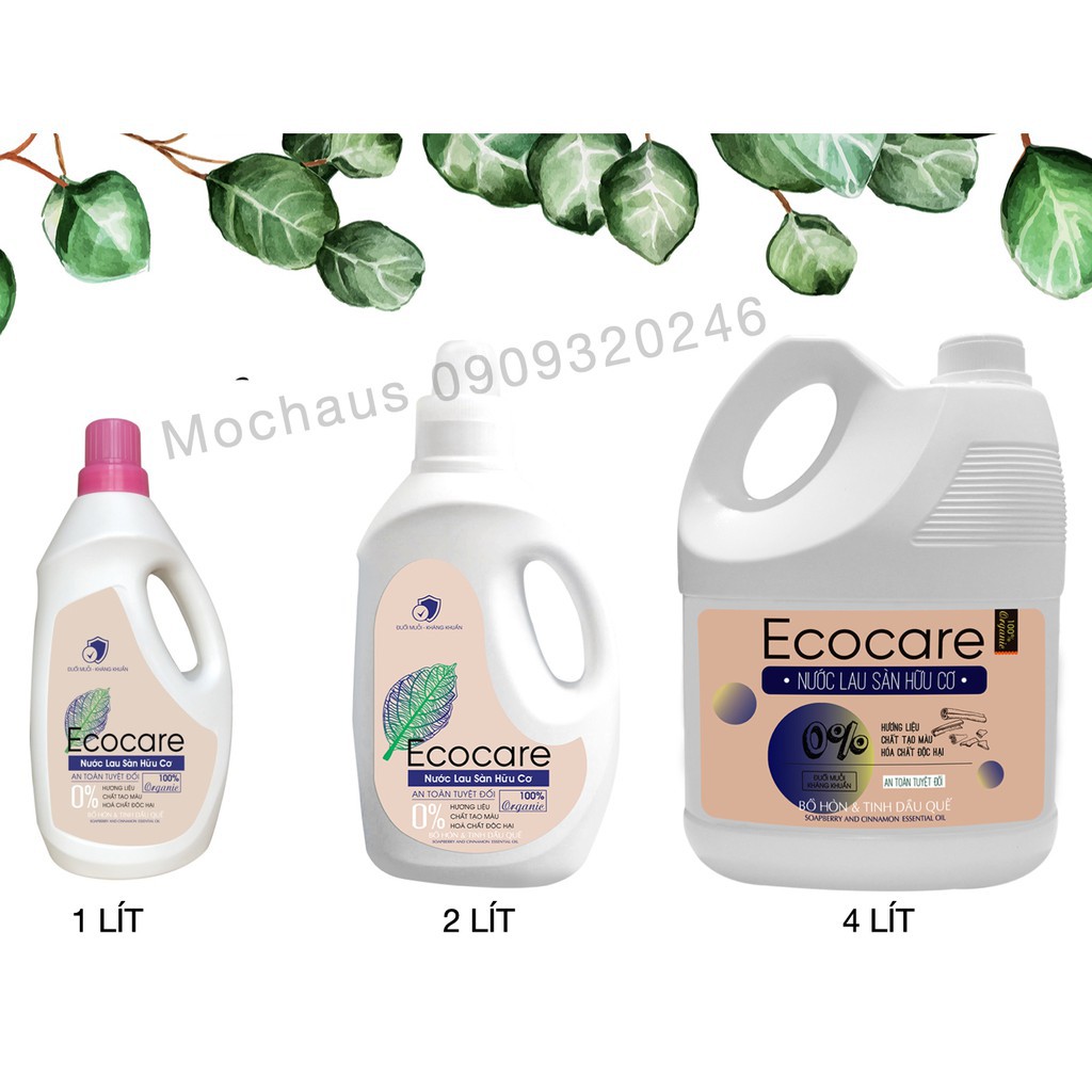 Atosa Nước lau sàn diệt khuẩn🌸Ecocare🌸bồ hòn🌸1L 2L 4L🌸Nước lau sàn QUẾ/ SẢ CHANH hữu cơ đuổi muỗi thương hiệu Ecocare