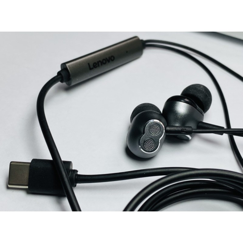Tai nghe dây có mic Lenovo HF 160 type C kết nối máy tính bảng, máy tính điện thoại