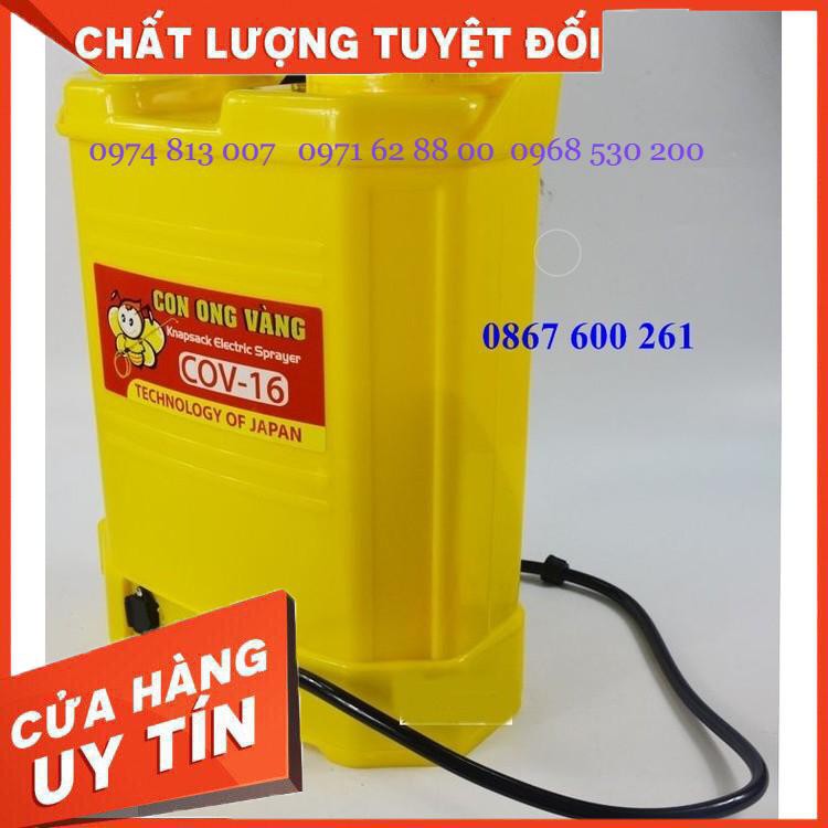 HOT! Bình Xịt Điện phun thuốc trừ sâu Con Ong Vàng COV 16D, Máy bơm thuốc khử trùng dùng acquy, Giá cực Chất