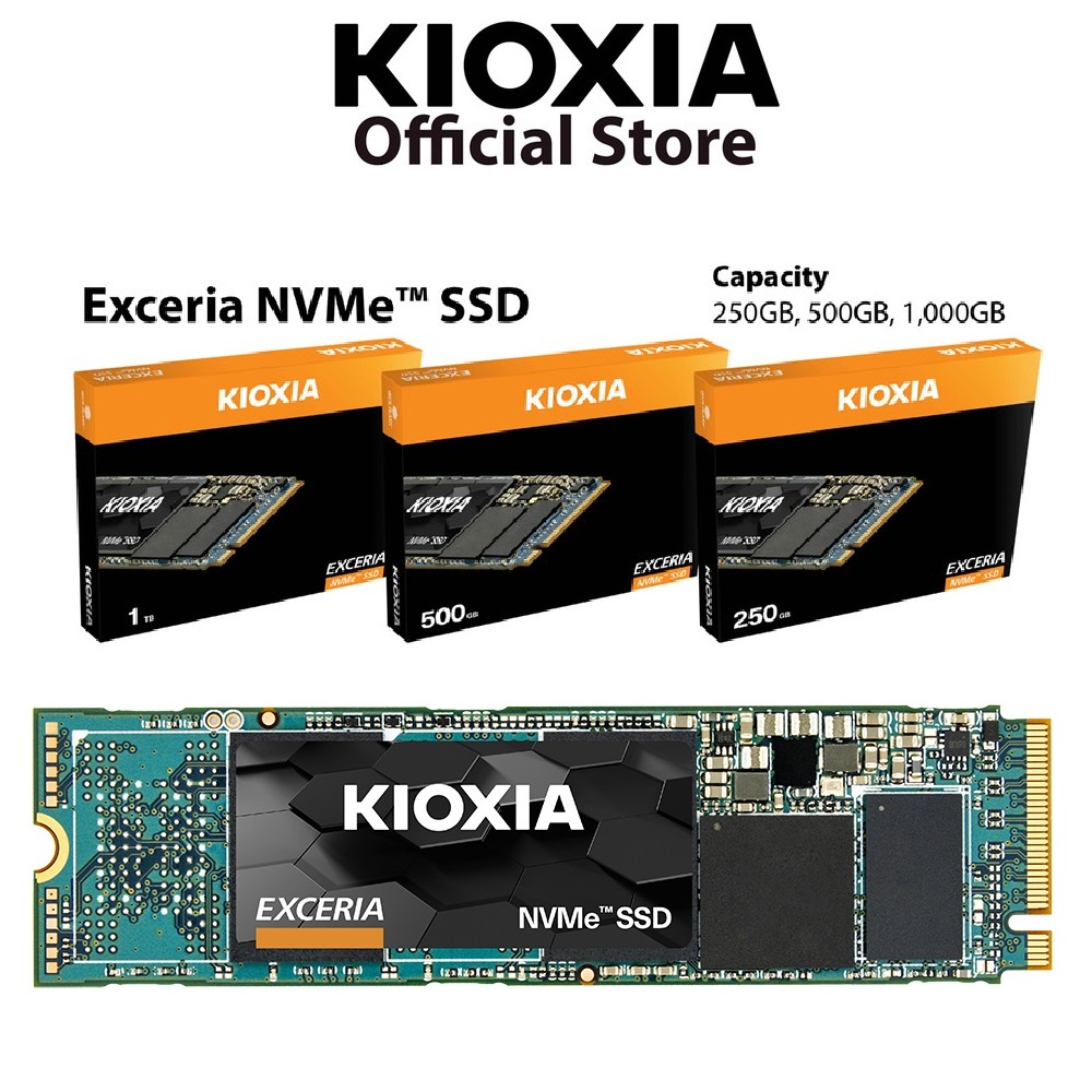 Ổ cứng SSD NVMe M.2 2280 Kioxia (Toshiba) Exceria NVMe 250GB, 500GB - Chính Hãng FPT