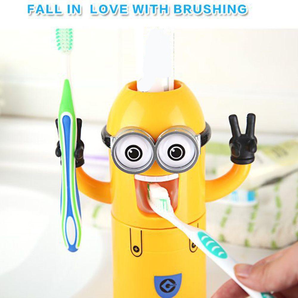 Dụng Cụ Nặn Kem Đánh Răng Tự Động Không Cần Khoan Họa Tiết Hoạt Hình Dễ Thương Cho Bé