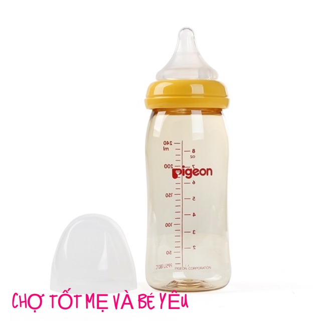 BÌNH SỮA CỔ RỘNG PIGEON 240 ML PPSU PLUS
