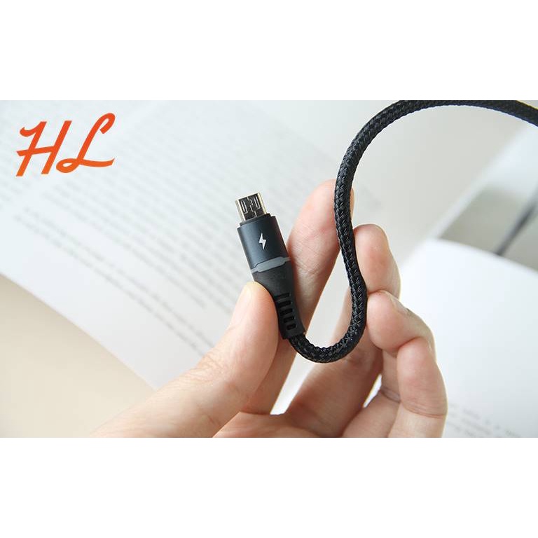 Cáp Sạc MICRO USB Remax RC-152m Dài 1M, Dây Dù Siêu Bền, Có Đèn Led - Hưng Long PC