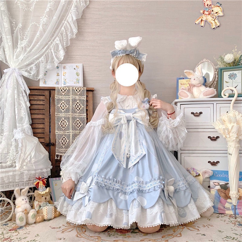 Hàng Có Sẵn Đầm Ngắn Lolita Mặc Mỗi Ngày Hóa Trang Kèm Tạp Dề Ngắn Và Váy Ngắn