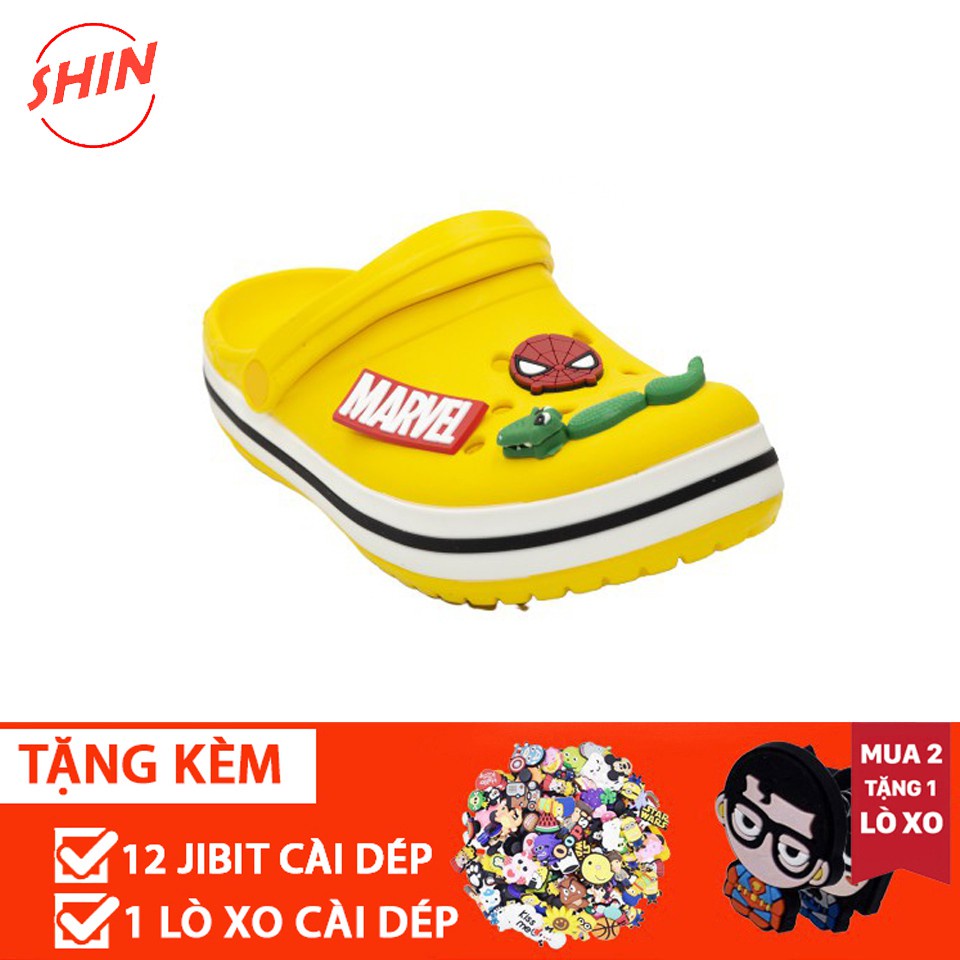 dép crossFREESHIPdép cross đế bánh mì họa tiết vàng viền đen SHINBAN03 tặng thêm 12 sticker cross
