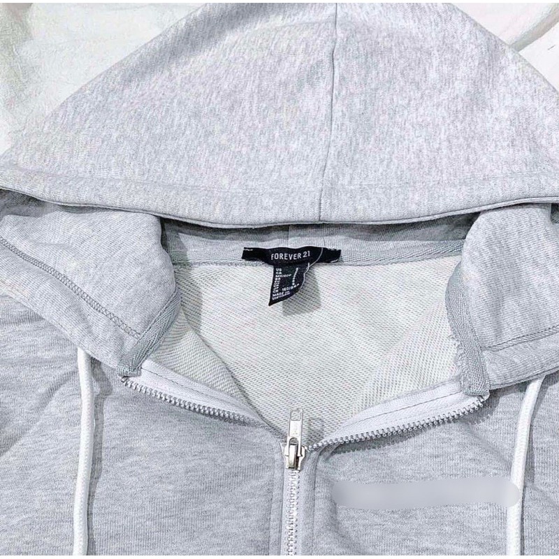 Áo khoác hoodie nữ nỉ da cá có dây kéo form lửng chuẩn xịn