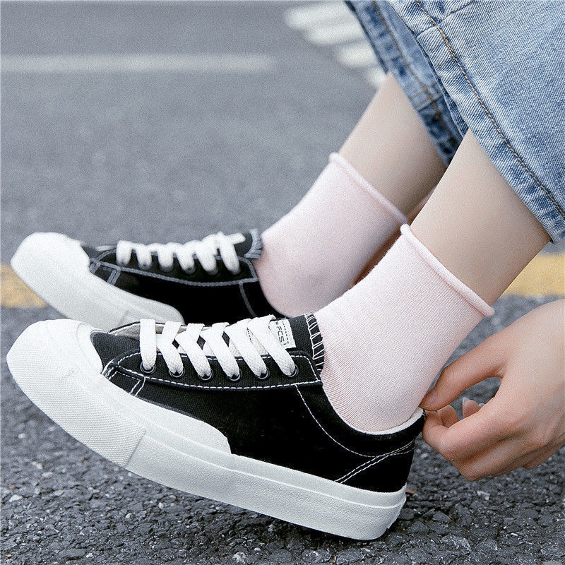 Vớ Ống Mỏng Màu Sắc Trơn Phong Cách Học Sinh Nhật Bản Dễ Phối Đồ