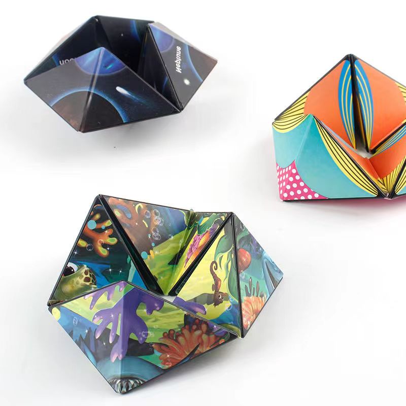 3D có thể thay đổi từ tính Magic Cube chống căng thẳng thần tài Đồ chơi Flip Fold Puzzle Đồ chơi giảm căng thẳng cho người lớn Trò chơi giáo dục cho trẻ em