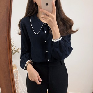 Áo sơ mi nữ cổ bèo