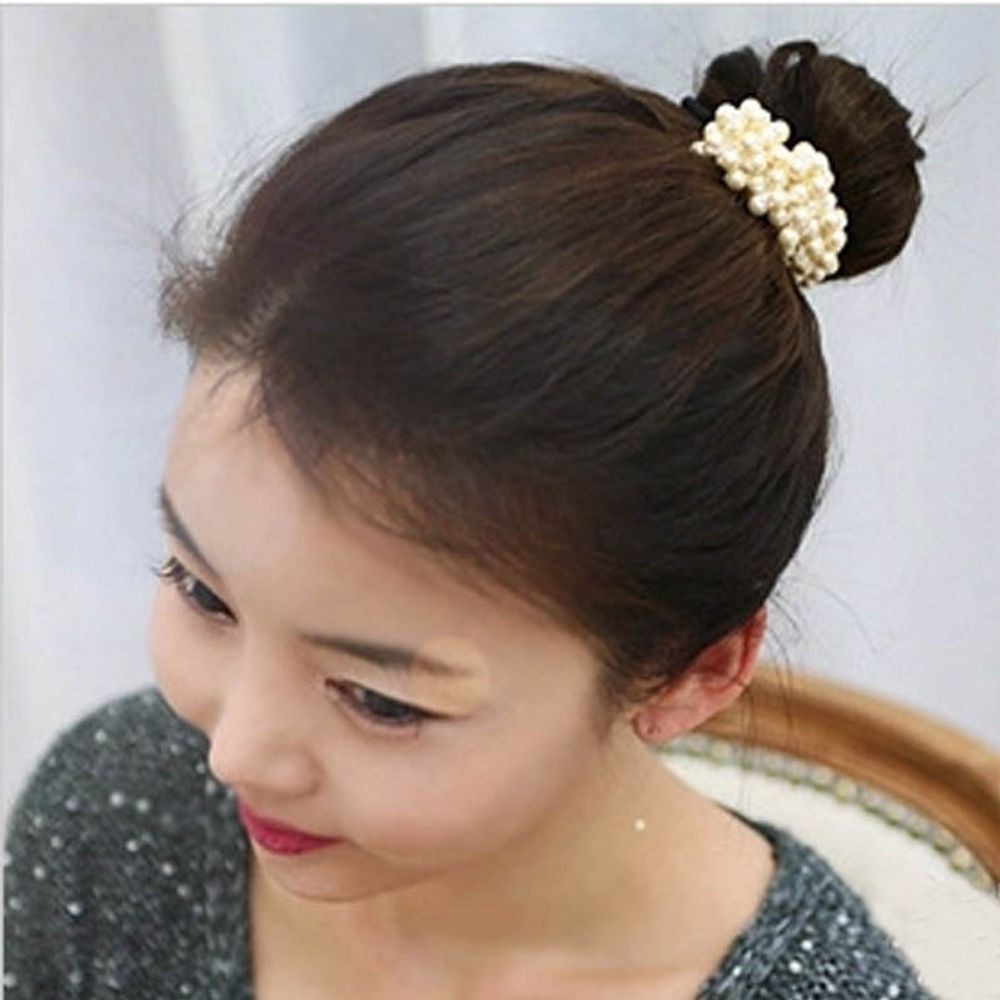 Dây Buộc Tóc Đính Hạt Giả Ngọc Trai