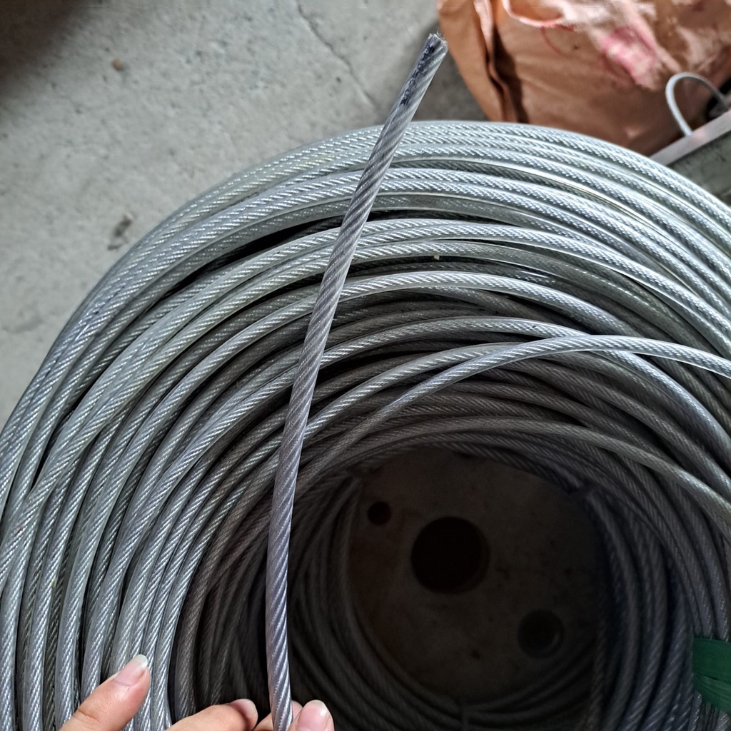 Cáp inox 304 bọc nhựa lên 8mm (8li) dài từ 1 - 1000 mét