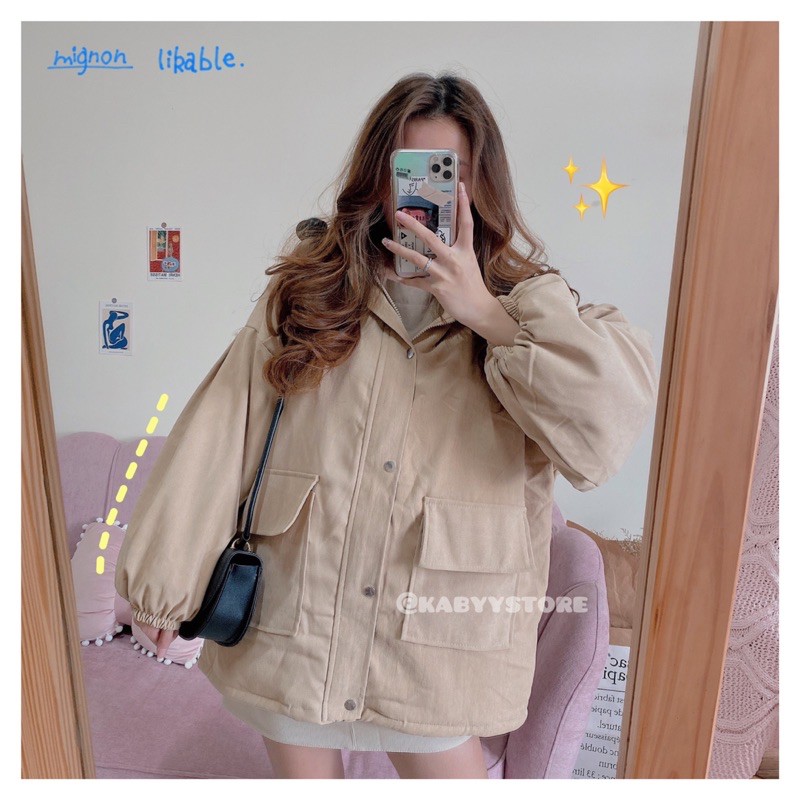 ÁO KHOÁC NHUNG LÓT BÔNG