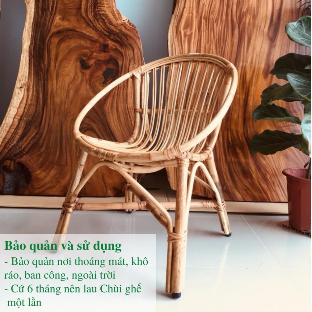 Ghế lười thư giãn mây tre con sò Cao Cấp, trang trí sân vườn ban công, decor phòng khách, bàn ghế uống trà / HealHomes