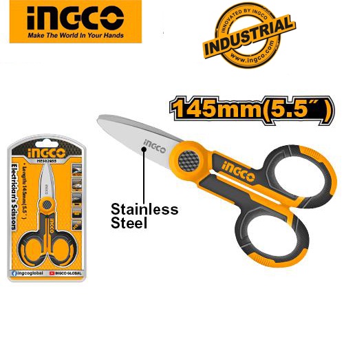 Kéo thợ điện / kéo cắt đa năng  Ingco HES02855