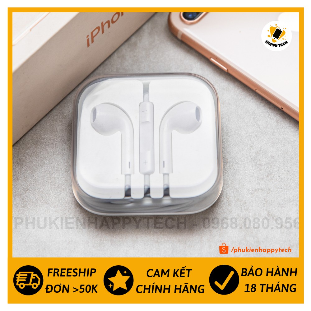 Tai nghe iPhone chân tròn 3.5 mm có dây chính hãng zin cho 6 6s plus laptop tech store