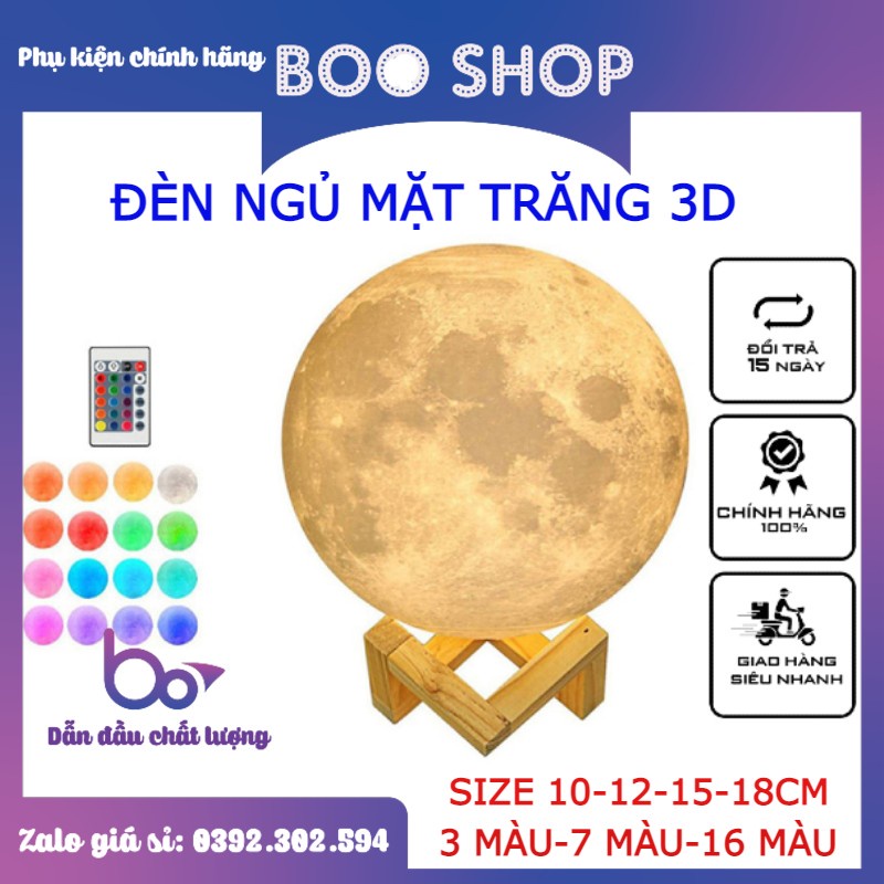 [ ĐÈN LOẠI 1 ] Đèn ngủ mặt trăng 3D - Phiên bản 2021, size 10cm-12cm-15cm-18cm-20CM- BH 1 ĐỔI 1