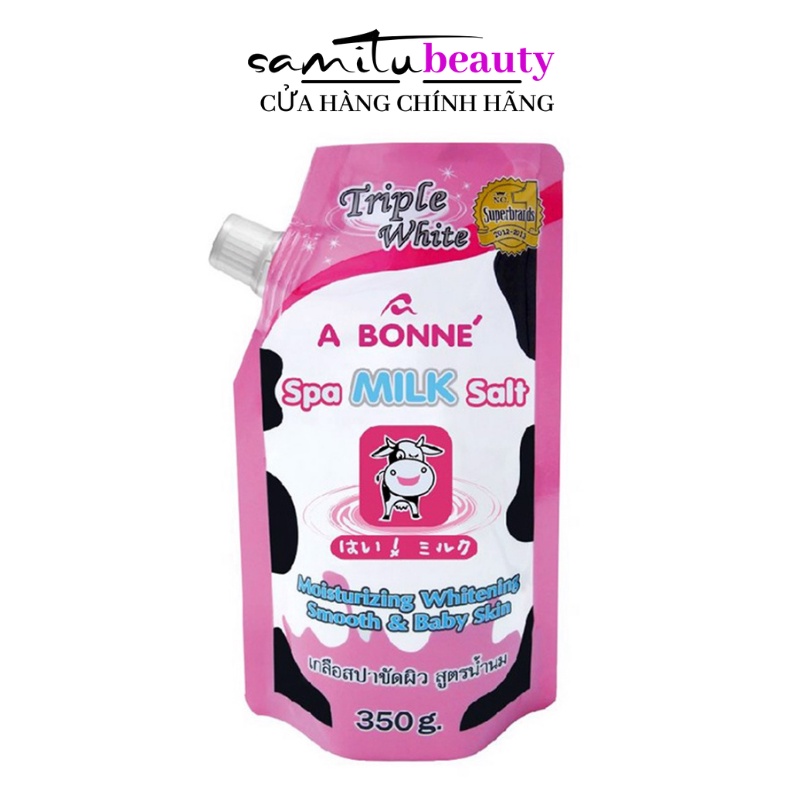 [CHÍNH HÃNG] Sữa Tắm Muối Bò A Bonne Spa Milk Salt Thái Lan 350gr, Giúp Tẩy Sạch Bụi Bẩn Và Tế Bào Chết