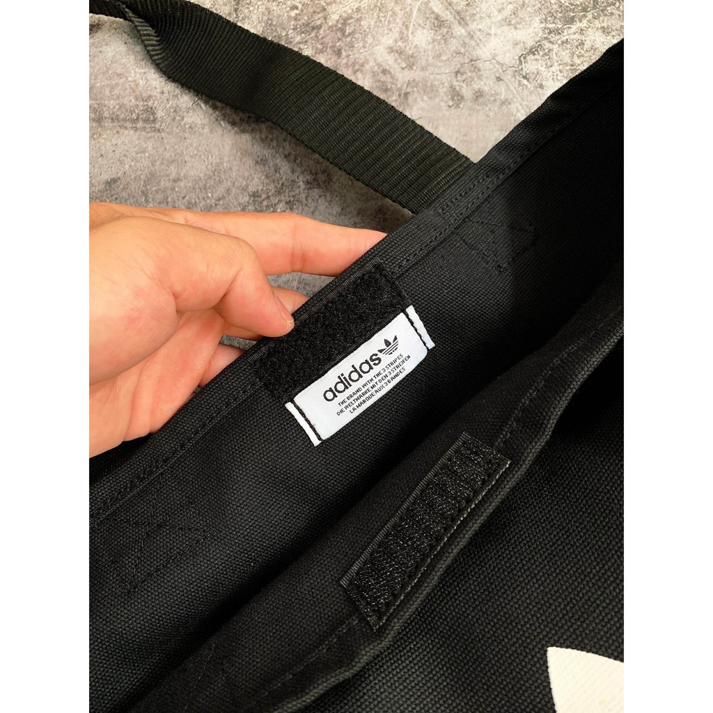 ⚡️ (ảnh thật)  Túi đeo vai adidas SHOPPER Trefoil Logo ToteBag Black - DW5215 / Ảnh Thật / Xuất Dư Full Tag CODE