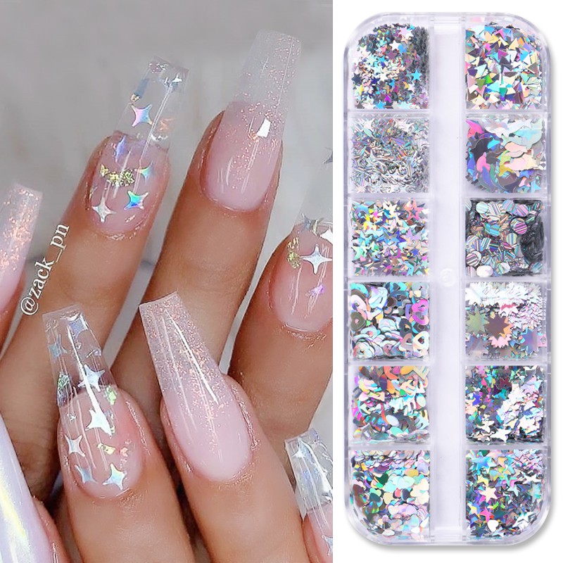 Hộp Kim Tuyến UR SUGAR Nhiều Màu Sắc Trang Trí Móng Tay Nghệ Thuật