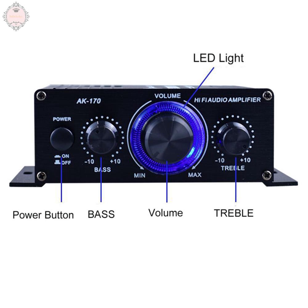 Bộ Khuếch Đại Âm Thanh Hifi Ak170 400w Dc12V Bluetooth 20hz-20khz